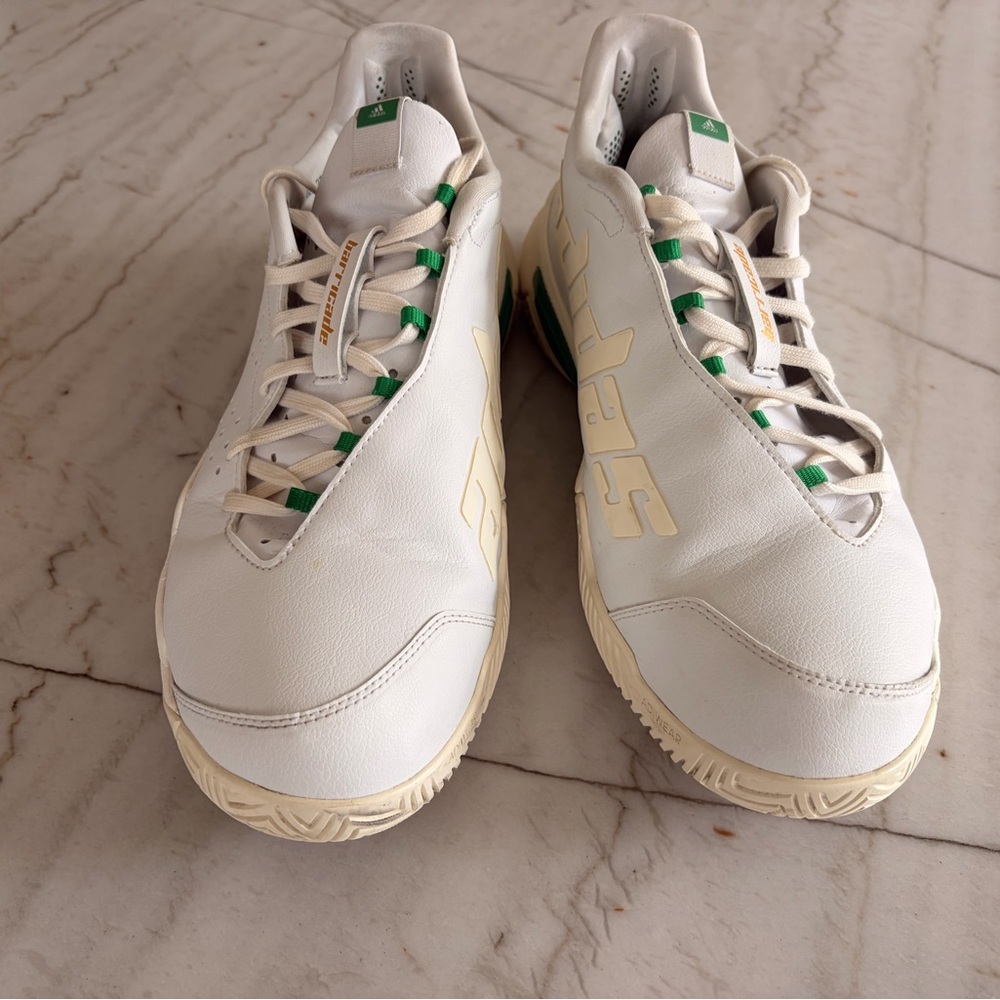 White Men’s Adidas Barricade 13 Size 12